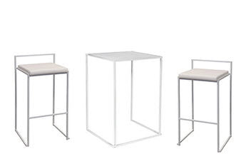 Hoge statafel + 2 barkrukken modern