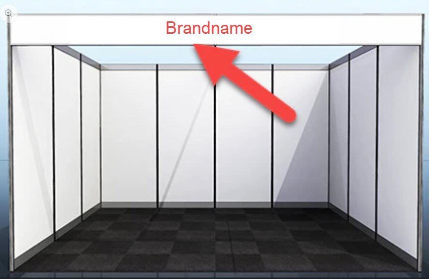 Brand name on stand. (no full color, only brandname)